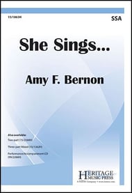 She Sings ... SSA choral sheet music cover Thumbnail